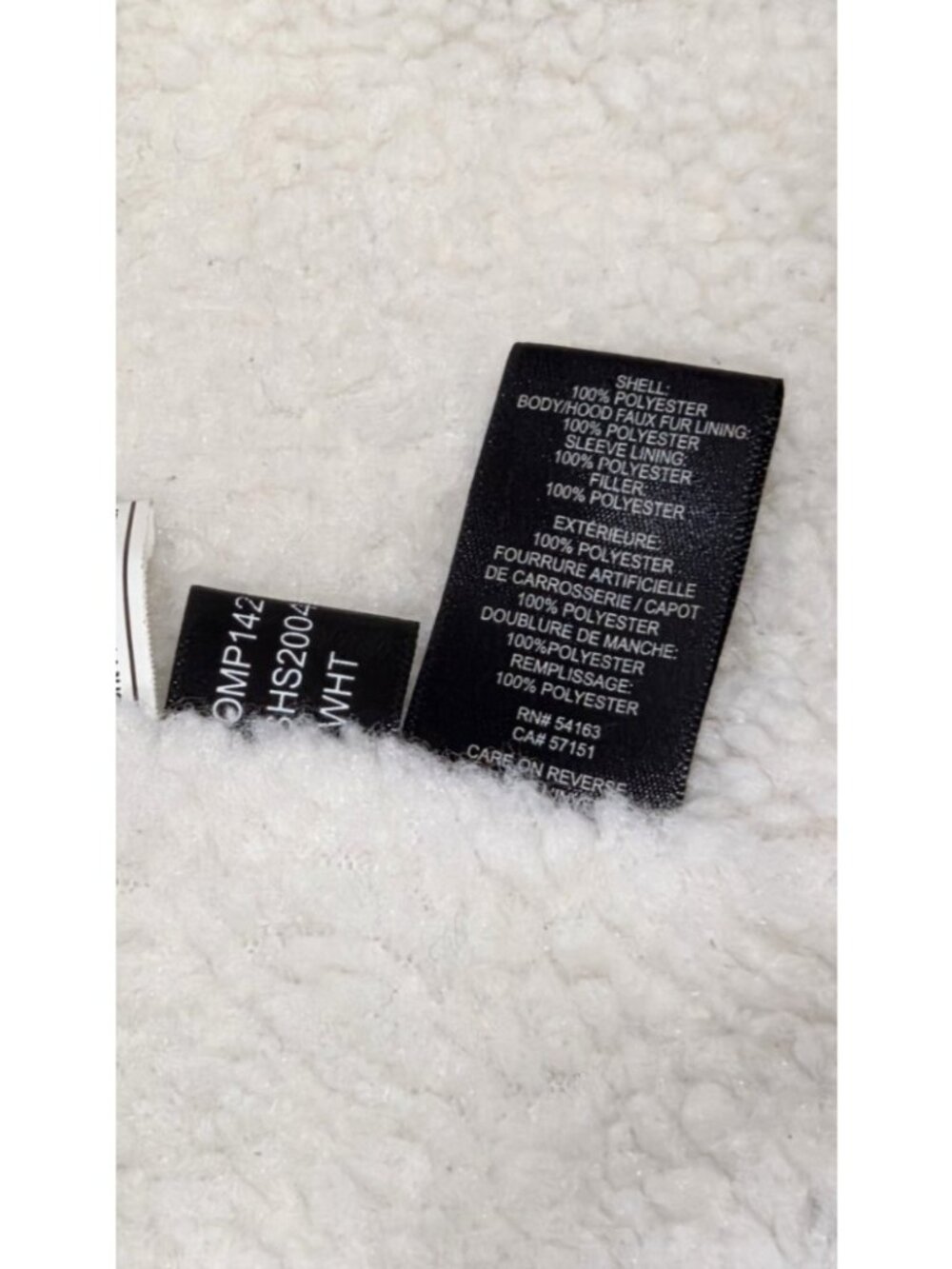 Kenneth Cole New York White Quilted Hooded   Sherpa Puffer Jacket Mid-Length S/P - Picture 4 of 12